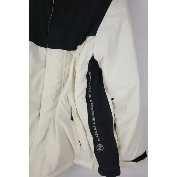 Nautica Competition ~Men's Size M~ Off-White/Black Coat Winter Zip-Up Jacket.
